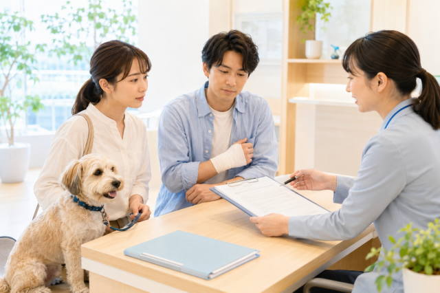 飼い犬が人を咬んでしまったときの対応を確認する飼い主
