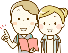短期滞在や旅行をイメージしたイラスト